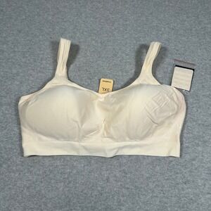 Truekind Daily Comfort Wirefree Shaper Bra Womens 3XL Beige‎ Comfort Support